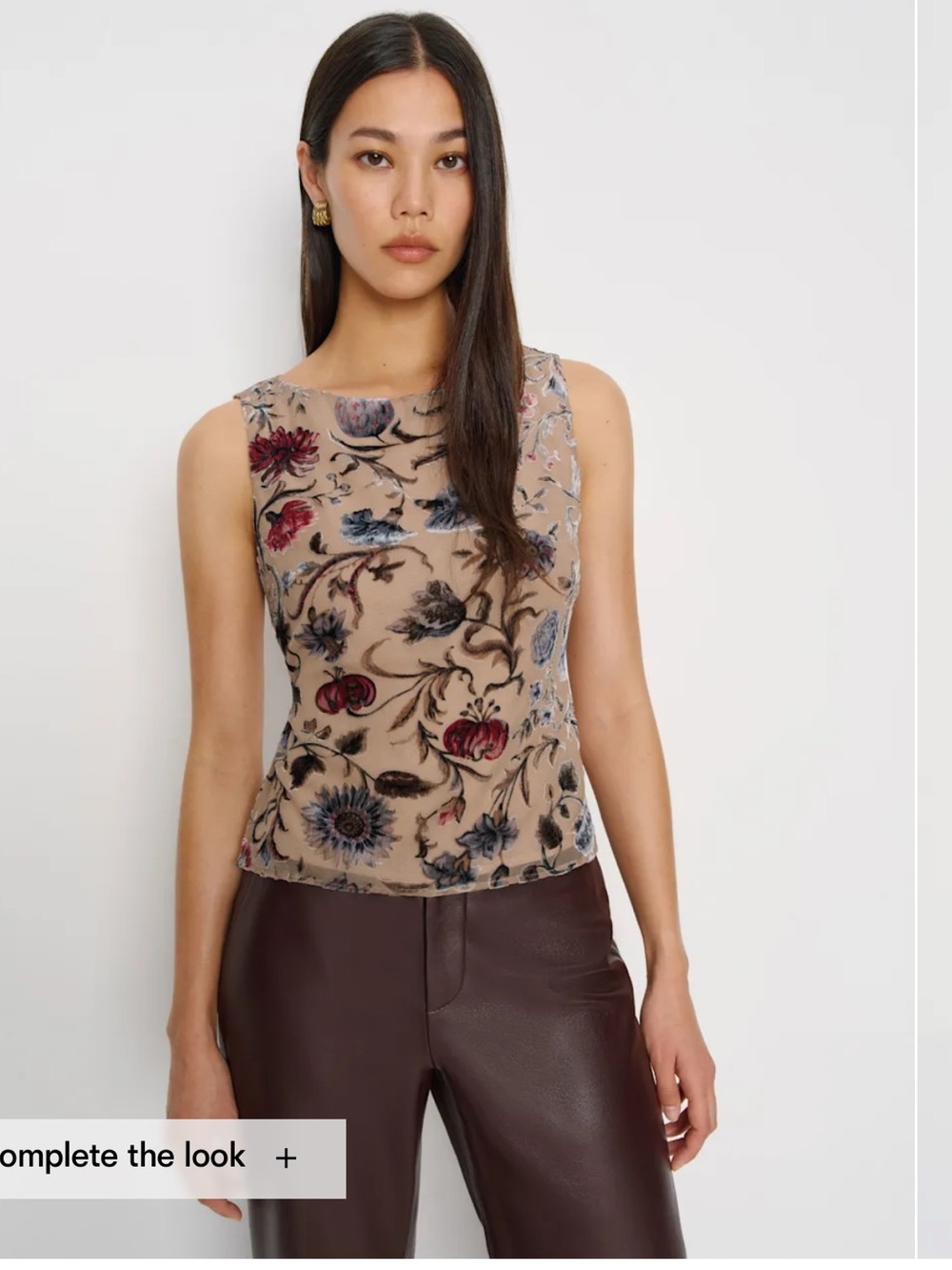 Reformation- Evelina Velvet Top